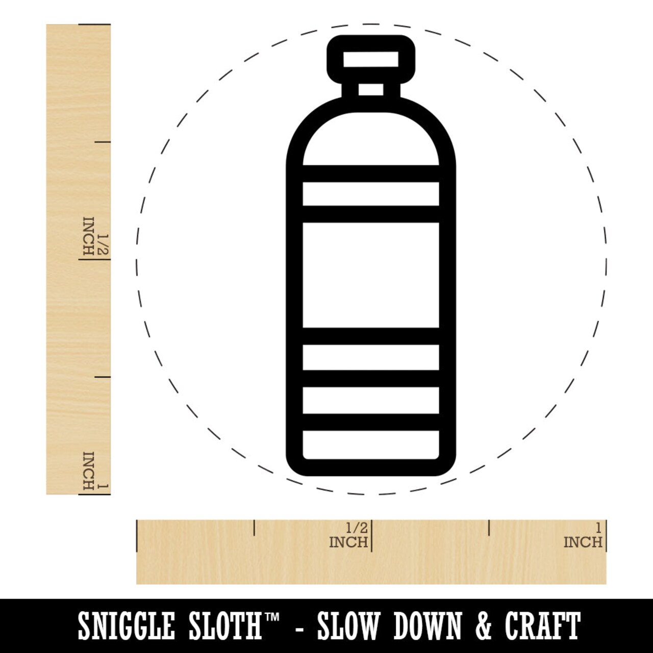 Water Bottle Icon Self-Inking Rubber Stamp for Stamping Crafting Planners